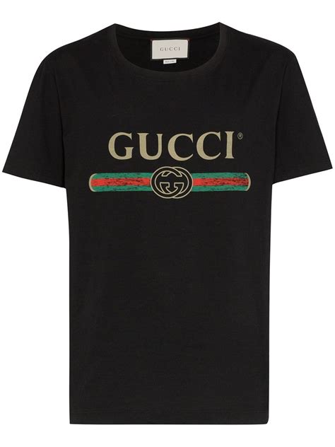 gucci con scritta nera t-shirt|Gucci T.